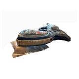 Eagle Space Pistol Cap Gun - Vintage Plastic Toy with Long Barrel, Red Panel Details