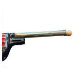 Eagle Space Pistol Cap Gun - Vintage Plastic Toy with Long Barrel, Red Panel Details