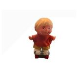 Small Shots Toy Figure on Roller Skates - Blond Boy in Orange Sweater