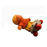 Small Shots Toy Figure on Roller Skates - Blond Boy in Orange Sweater