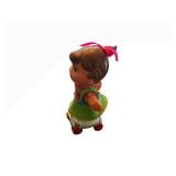 Small Shots Girl Doll on Roller Skates - Rainbow Knit Top with Lime-Green Pinafore