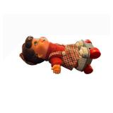 Small Shots Doll on Roller Skates - Red Plaid Overalls & Red Knit Sweater