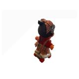 Small Shots Doll on Roller Skates - Red Plaid Overalls & Red Knit Sweater