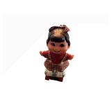Small Shots Doll on Roller Skates - Red Plaid Overalls & Red Knit Sweater