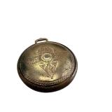 Vintage Toy Compass with Blue Enamel Dial & Winged Emblem