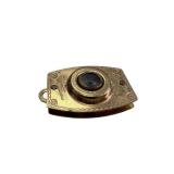 Ralston Straight Shooter Brass Compass Fob Pendant