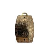 Ralston Straight Shooter Brass Compass Fob Pendant