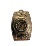 Ralston Straight Shooter Brass Compass Fob Pendant