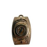 Ralston Straight Shooter Brass Compass Fob Pendant