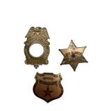 Vintage Sheriff Badges Lot - Lone Ranger Star, Junior Sheriff Shield, Counter Spy (Lot of 4)