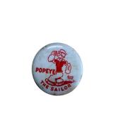 Vintage Pinback Button Lot - Popeye The Sailor, Rocky Jones Space Ranger, Quality Dairy Co. (4 pc)