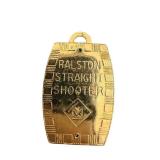 Ralston Straight Shooter Belt Buckle - Compass Dial Gold Tone