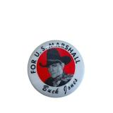 Vintage Davy Crockett Button Pin - Buck Jones U.S. Marshal Button Set