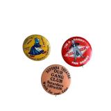 Vintage Pin-Back Button Set - Superba Theatre Our Gang Club & Pan Dandy
