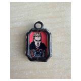 Camera Motif Pendant - Vintage Octagonal Metal Necklace Charm