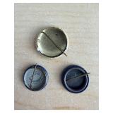 Vintage Enamel Pins - Italy Flag, Red Cross 1919, NY World