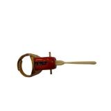 Rocket to the Moon Ring - Brass Band with Red Plastic Rocket Head