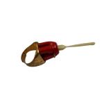 Rocket to the Moon Ring - Brass Band with Red Plastic Rocket Head