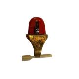 Rocket to the Moon Ring - Brass Band with Red Plastic Rocket Head