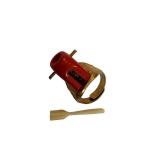 Rocket to the Moon Ring - Brass Band with Red Plastic Rocket Head