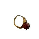 Lone Ranger Atomic Bomb Ring - Gold-Tone Band with Red Enamel Top