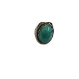 Sky King Navajo Treasure Ring - Turquoise Cabochon Bezel-Set