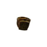 Tom Mix Ring - Signet With M Monogram Diamond Emblem, Gold-Tone