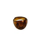 Little Orphan Annie Face Ring - Gold-Tone Portrait Jewelry
