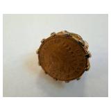 Indian Penny Ring  - Gold-Tone United States Coin Jewelry