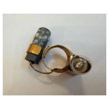 Lone Ranger Flashlight Ring - Vintage Brass Ring with Glass Bulb & Battery Pack