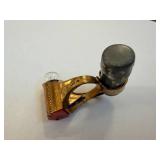 Lone Ranger Flashlight Ring - Vintage Brass Ring with Glass Bulb & Battery Pack