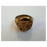 Buster Brown Ring - Gold-Tone Cameo Signet with Portrait