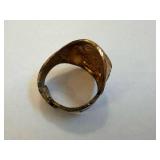 Buster Brown Ring - Gold-Tone Cameo Signet with Portrait