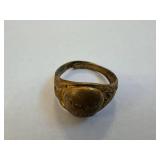 Babe Ruth Ring - Vintage Gold-Tone Baseball Memorabilia Ring