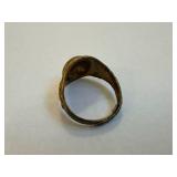 Babe Ruth Ring - Vintage Gold-Tone Baseball Memorabilia Ring