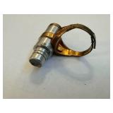 The Lone Ranger Movie Prop Ring - Silver Cylinder with Gold Band, Film Memorabilia