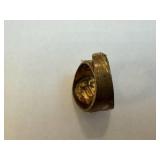 Dick Tracy Enamel Hat Ring - Green Enamel Costume Jewelry, Collectible