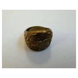 Signet Ring - Eagle Crest, Gold-Tone Brass