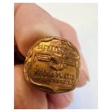 Signet Ring - Eagle Crest, Gold-Tone Brass