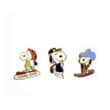 Peanuts Snoopy Enamel Pins Set - 3 Snoopy Designs + Super America Round Pin