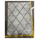 NuLOOM Easy Shag Diamond Pattern Gray Area Rug