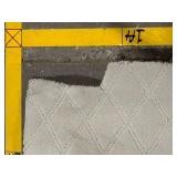 Light Gray Diamond Pattern Area Rug - Bound Edges, Used