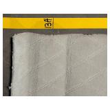 Light Gray Diamond Pattern Area Rug - Bound Edges, Used