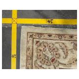 Oriental Floral Beige Area Rug