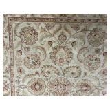 Oriental Floral Beige Area Rug
