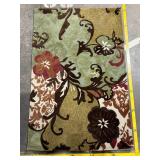 Karshan Studio Floral Damask Area Rug - 5' x 8' Wool/Viscose Pile