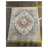 Area Rug - Persian-Style Oriental Medallion, Multi-Color