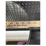 Gold Bamboo-Style Console Table Set - Glass Top, White Drawer - 2-Piece