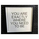 Amen Sign & You Are Exactly Where You Need To Be Wall Art Set