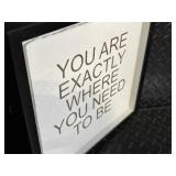 Amen Sign & You Are Exactly Where You Need To Be Wall Art Set